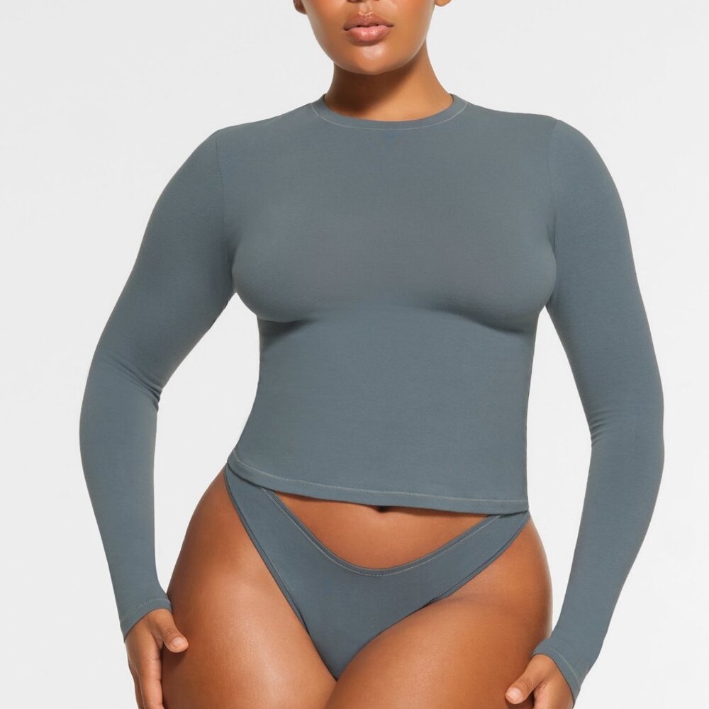 SKIMS Cotton Jersey Long Sleeve - Kyanite